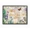 Stupell Industries Beautiful Things Floral Map Black Framed Wall Art